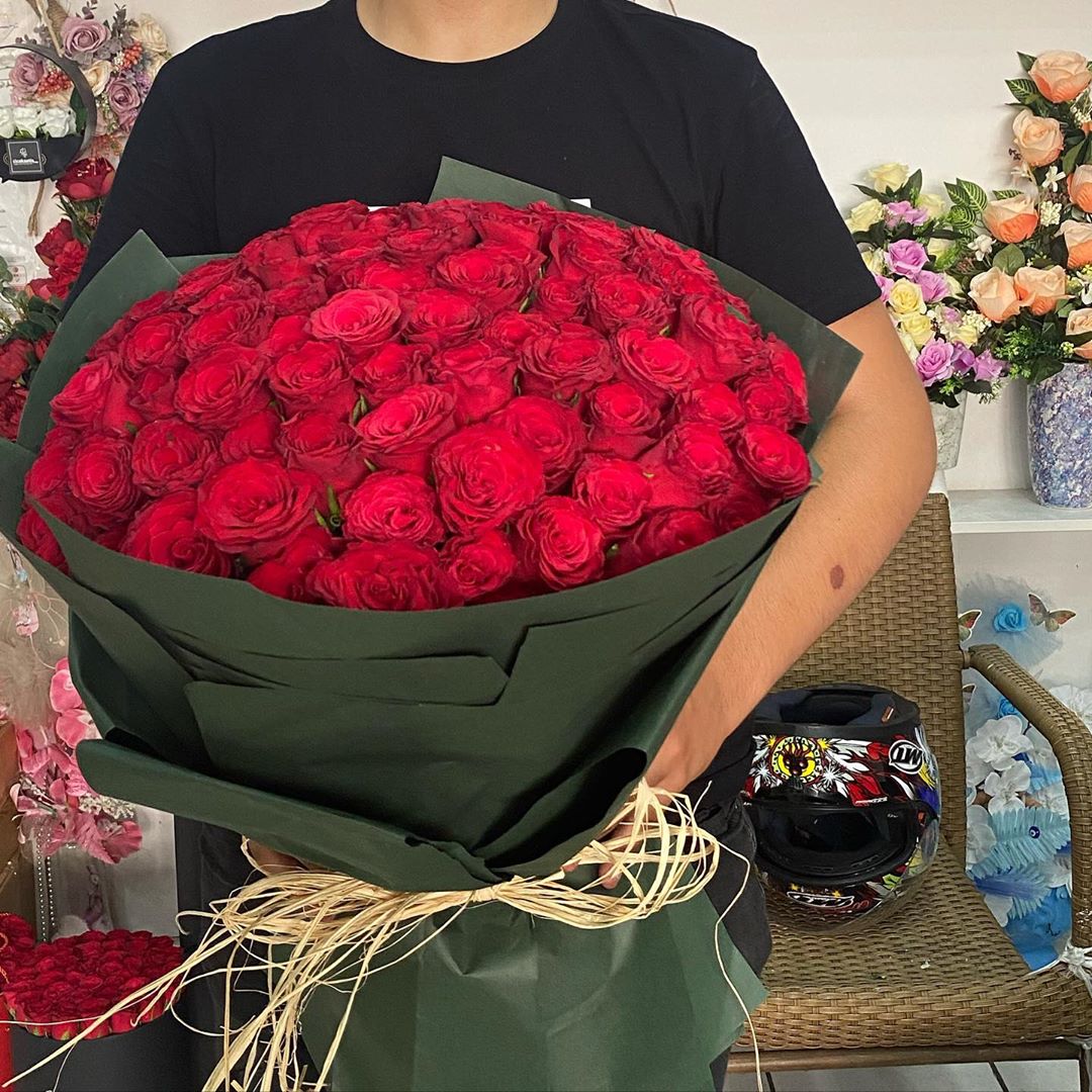 101 Adet krmz gl buketi